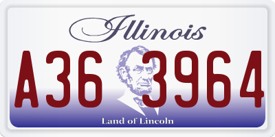 IL license plate A363964