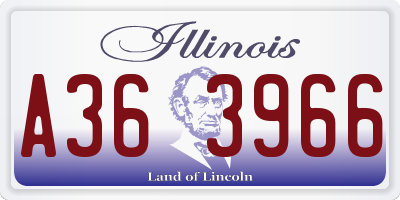 IL license plate A363966