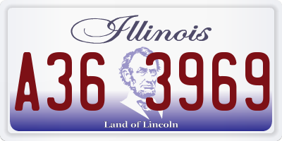 IL license plate A363969