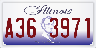 IL license plate A363971