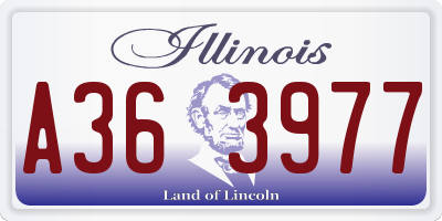 IL license plate A363977