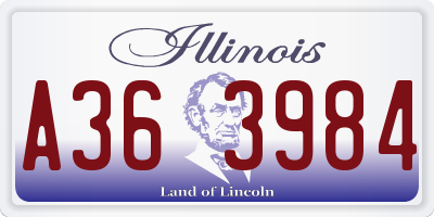 IL license plate A363984