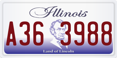 IL license plate A363988