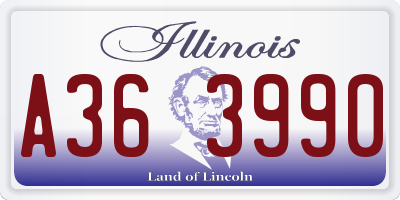 IL license plate A363990