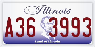 IL license plate A363993