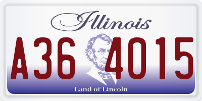 IL license plate A364015