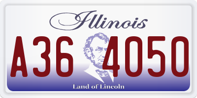 IL license plate A364050