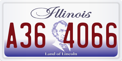 IL license plate A364066
