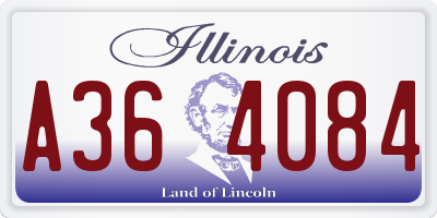 IL license plate A364084