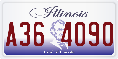 IL license plate A364090