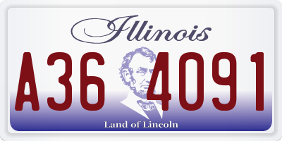 IL license plate A364091