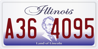 IL license plate A364095