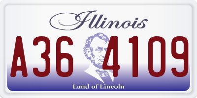IL license plate A364109