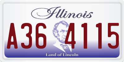 IL license plate A364115