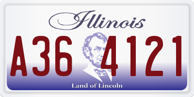 IL license plate A364121
