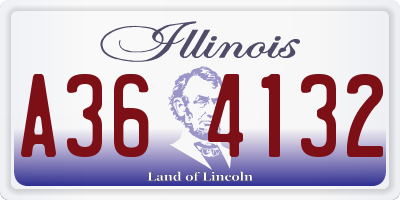 IL license plate A364132