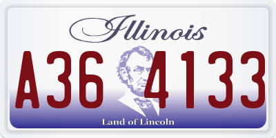IL license plate A364133