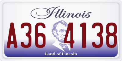 IL license plate A364138