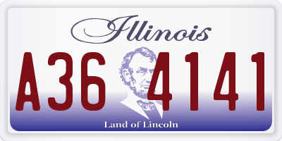 IL license plate A364141