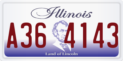 IL license plate A364143