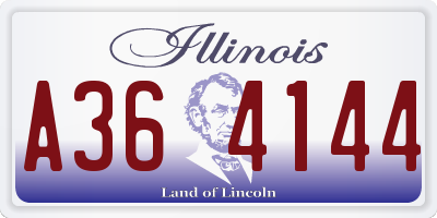 IL license plate A364144