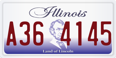 IL license plate A364145