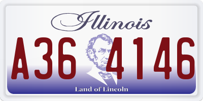 IL license plate A364146