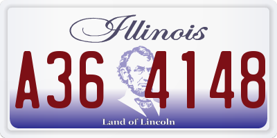 IL license plate A364148