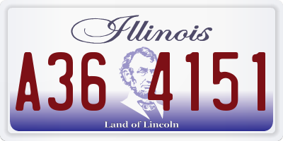 IL license plate A364151