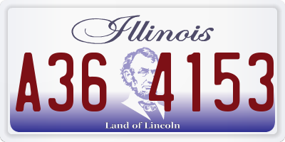 IL license plate A364153