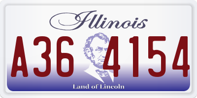 IL license plate A364154