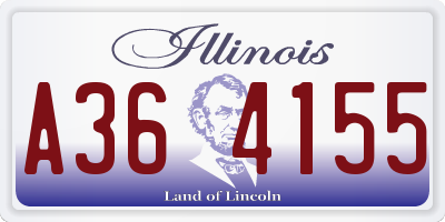IL license plate A364155