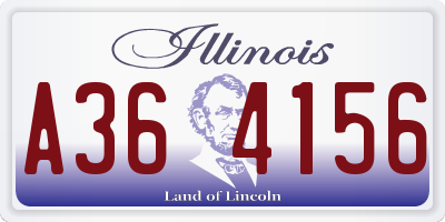 IL license plate A364156