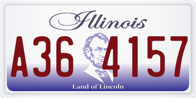 IL license plate A364157