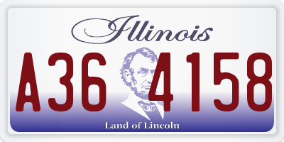 IL license plate A364158