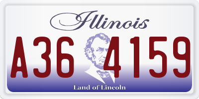 IL license plate A364159