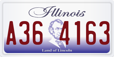 IL license plate A364163
