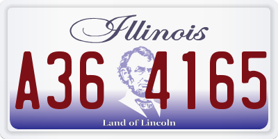 IL license plate A364165
