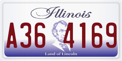 IL license plate A364169