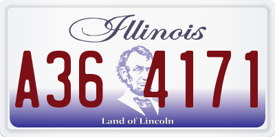 IL license plate A364171