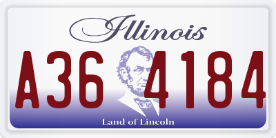 IL license plate A364184