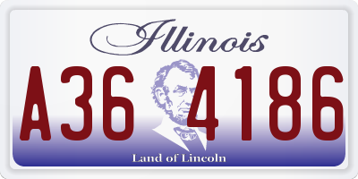 IL license plate A364186