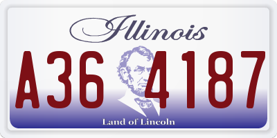 IL license plate A364187