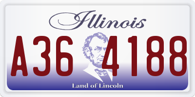 IL license plate A364188