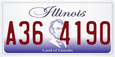 IL license plate A364190