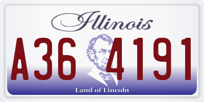 IL license plate A364191