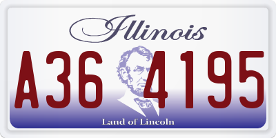IL license plate A364195