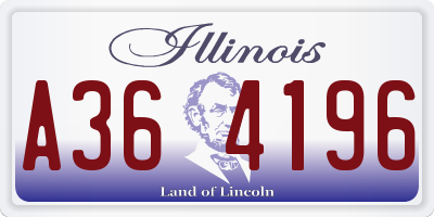 IL license plate A364196