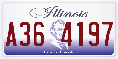 IL license plate A364197