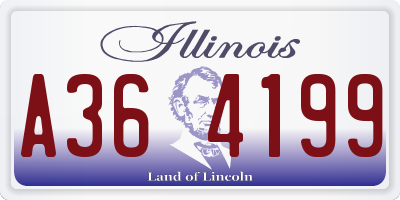 IL license plate A364199